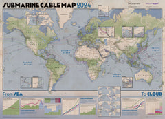 2024 Submarine Cable Map (free shipping)