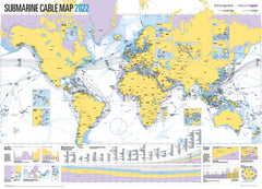 2022 Submarine Cable Map (free shipping)